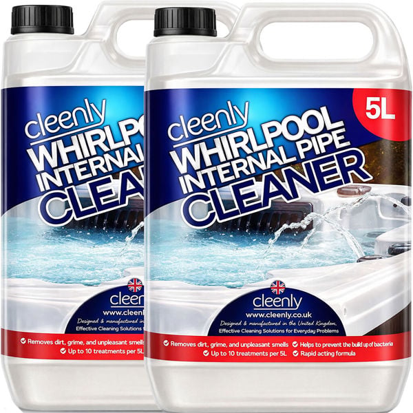 Cleenly Whirlpool Internal Pipe Cleaner Removes Dirt Grime Oil & Odours from Hot Tub Spa and Pool Pipework (10 Litre)