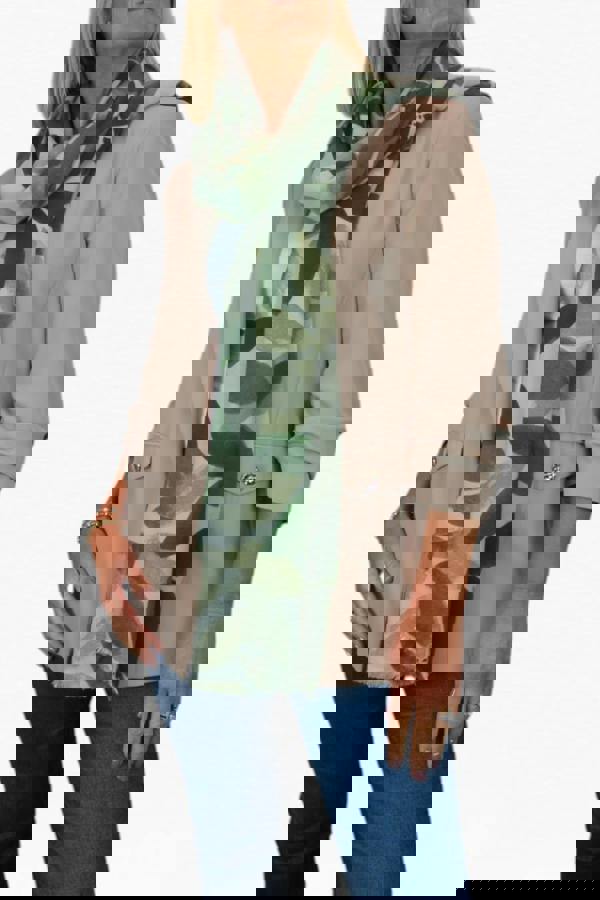 Paulo Due Large Leaf Design Wool Blend Pashmina Scarf