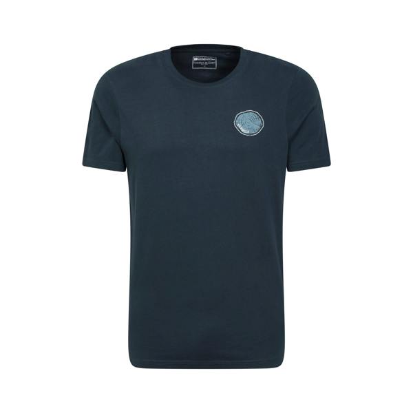 Mountain Warehouse Mens Keswick Tree Ring Organic T-Shirt - Dark Blue - 