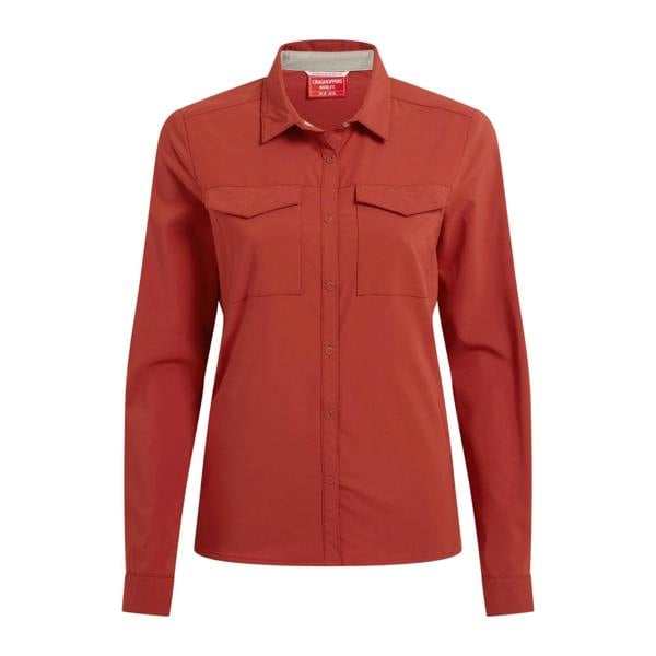 Craghoppers Womens/Ladies NosiLife Pro III Nosilife Long-Sleeved Shirt - Cinnabar - 