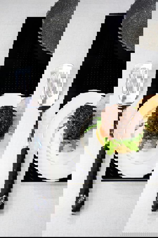 MasterClass 5pc Stainless Steel Utensil Set with Cooking Spoon, Slotted Spoon, Slotted Turner, Ladle and Utensil Holder