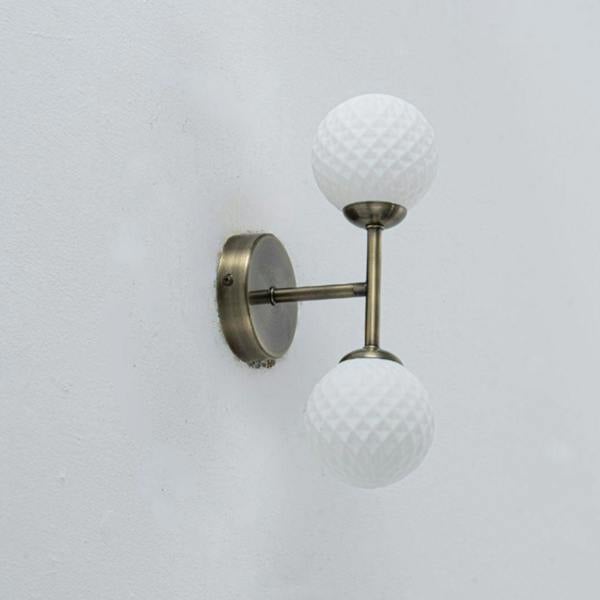 Lior 2-Light Antique Brass Wall Light