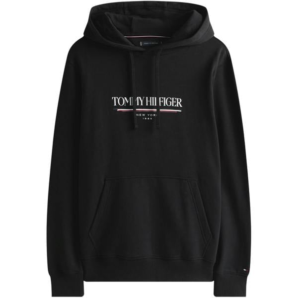 Tommy Hilfiger Mens Cotton Hoodie - Black - 