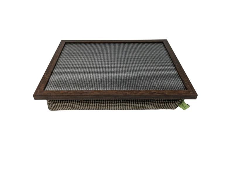 Made in the Mill Luxury Dogtooth Lap Tray With Bean Bag with Dogtooth Pattern Top