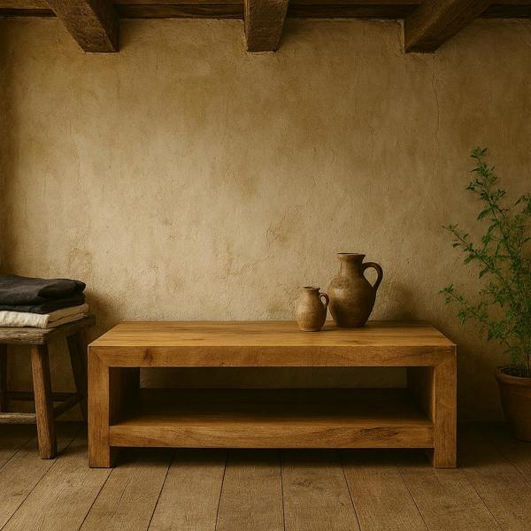 Wyld Haus Manila Light Mango Wood Large Coffee Table