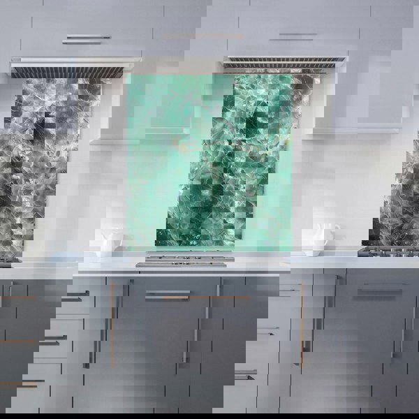 Warren Reed - Designer Light Green Quartz Effect Kitchen Splashback