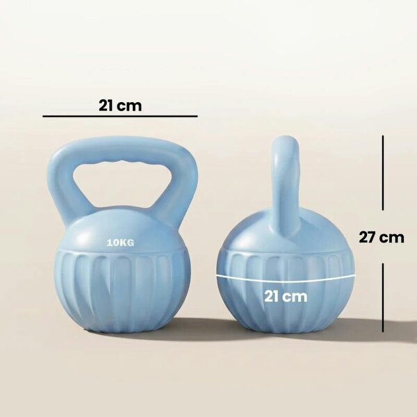Kettlebell for Strength Training Kettle Bell with Non-Slip Handle 10 kg Blue
