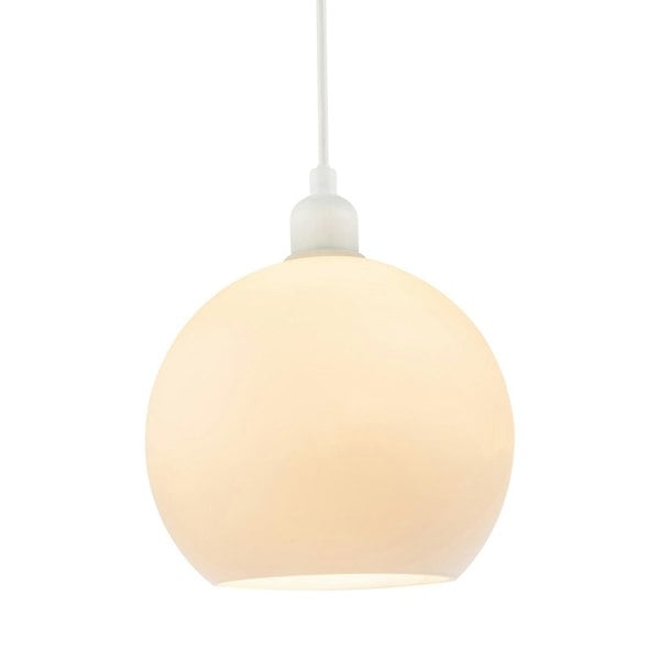 Simple and Classic Opal White 20cm Glass Ball Pendant Lighting Shade Image 1