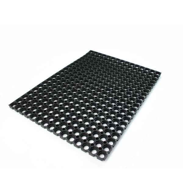 Ultralux Rubber Drainage Floor Mat for Indoor/Outdoor Entrances – Non-Slip Heavy Duty Anti-Fatige Floor Matting – Black – Multiple Sizes
