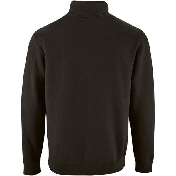 SOLS Mens Stan Contrast Zip Neck Sweatshirt - Black