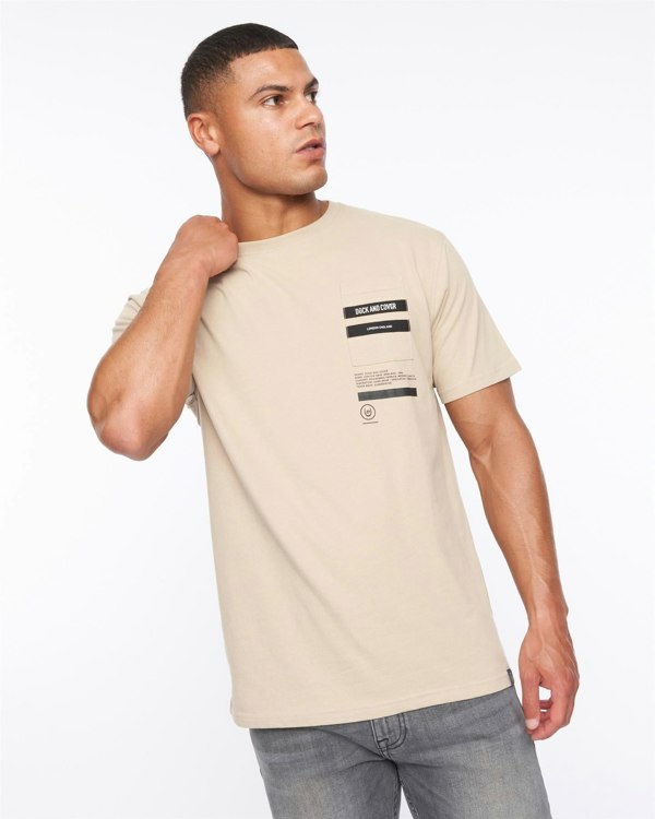 Duck and Cover Heningys T-Shirt - Greige