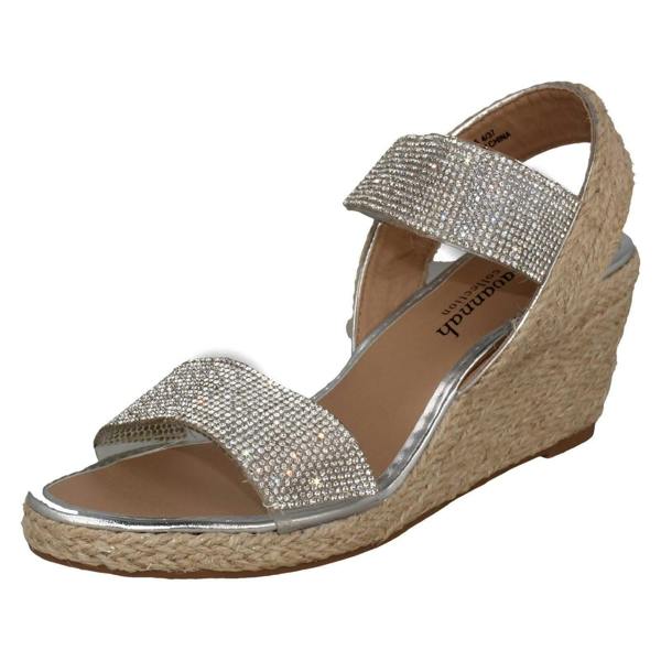 Savannah Ladies Savannah Wedge Glitter Sandals F12035