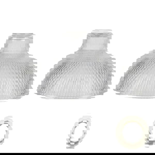 Emitto Ceiling Light Shade Easy Fit Pendant Lampshade Woven Metal Glass E27 B22