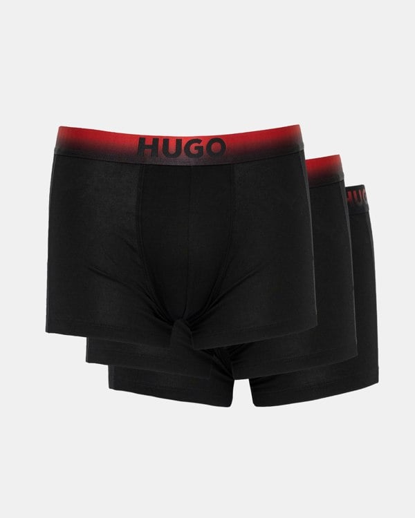HUGO Mens 3 Pack Ombre Trunks - Open Miscellaneous 963 3 pack
