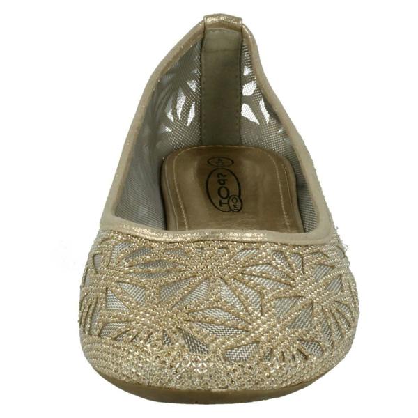 Spot On Ladies Spot On Cut Out Design Ballet Pump
