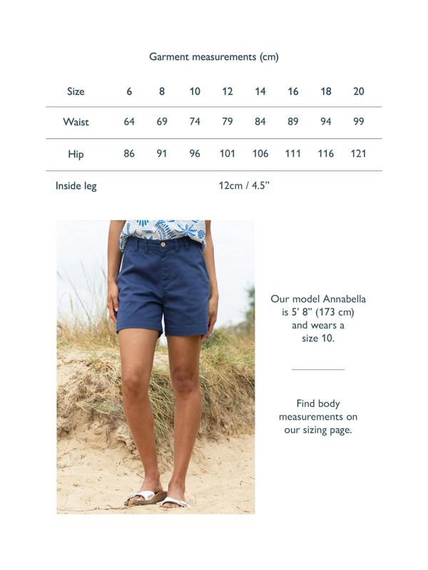 Kite Womens Organic Kimmeridge Twill Chino Shorts Midnight