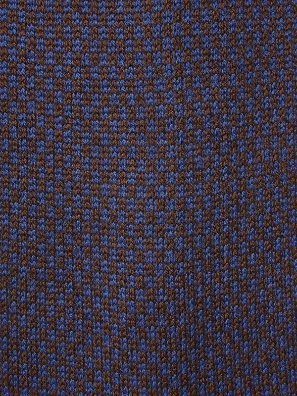 Serran London Navy-Brown Merino Scarf