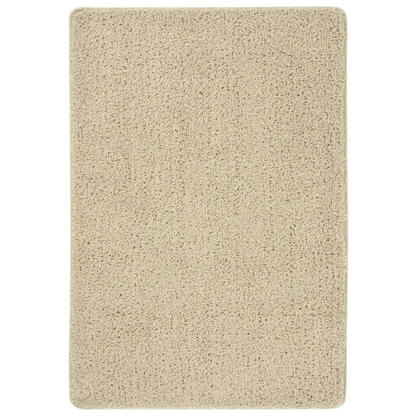 Berkfield Shaggy Rug Cream 120x170 cm Anti Slip