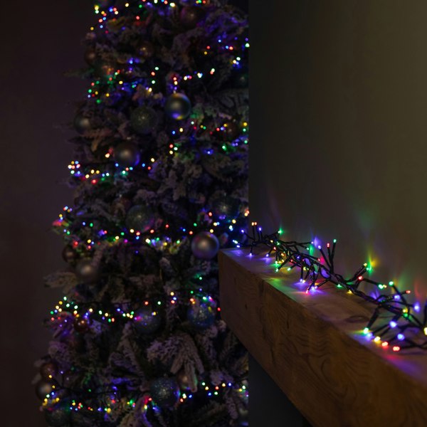Samuel Alexander 18.5m 1440 LED Christmas Cluster Multi-Action String Lights with Timer in Multi-Coloured