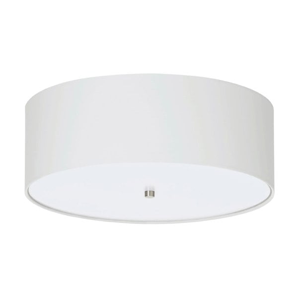 EGLO Pasteri 3-Light White Fabric Flush Ceiling Light