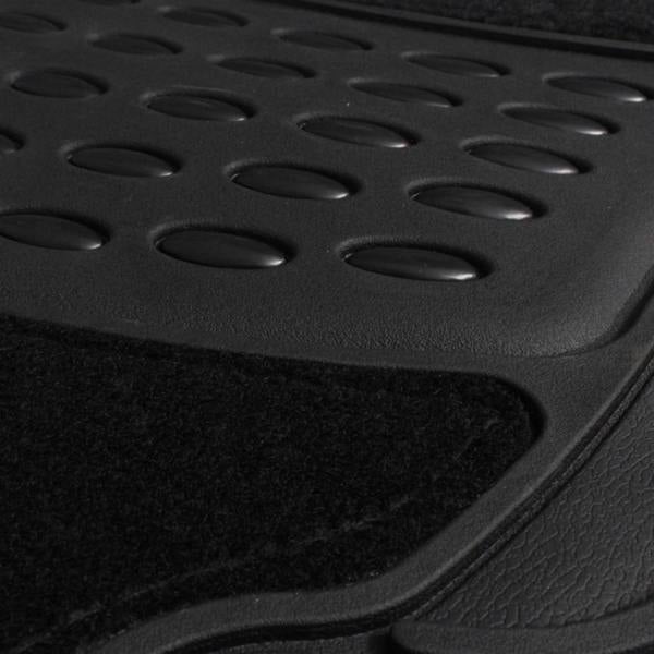 4 Piece Heavy Duty Rubber Car Mat Set Non Slip Universal Front & Rear Floor