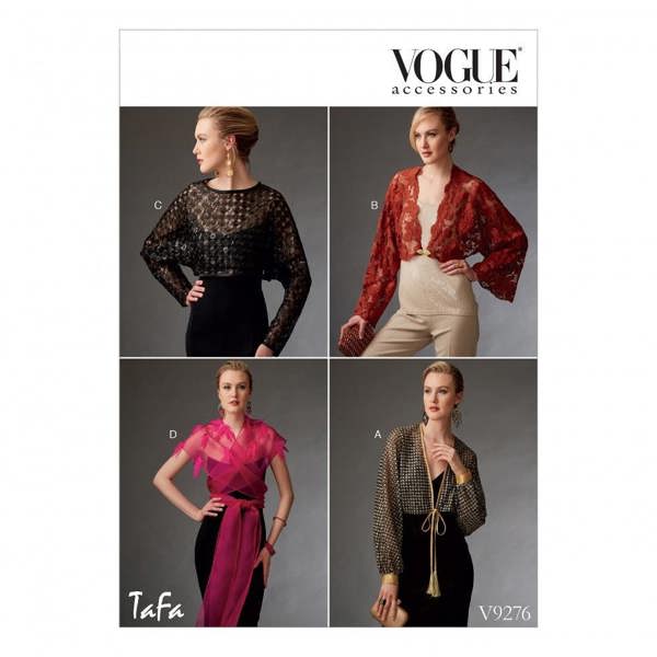 Vogue Sewing Pattern 9276, Capes, Jackets for Women, All Sizes in One Envelope - Easy
