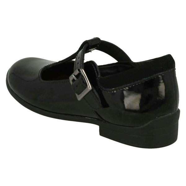 Clarks Girls Clarks T-Bar School Shoes Jamie Sky