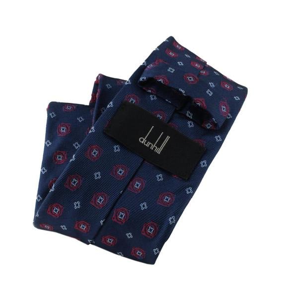 Dunhill woven silk tie in a gasket pattern