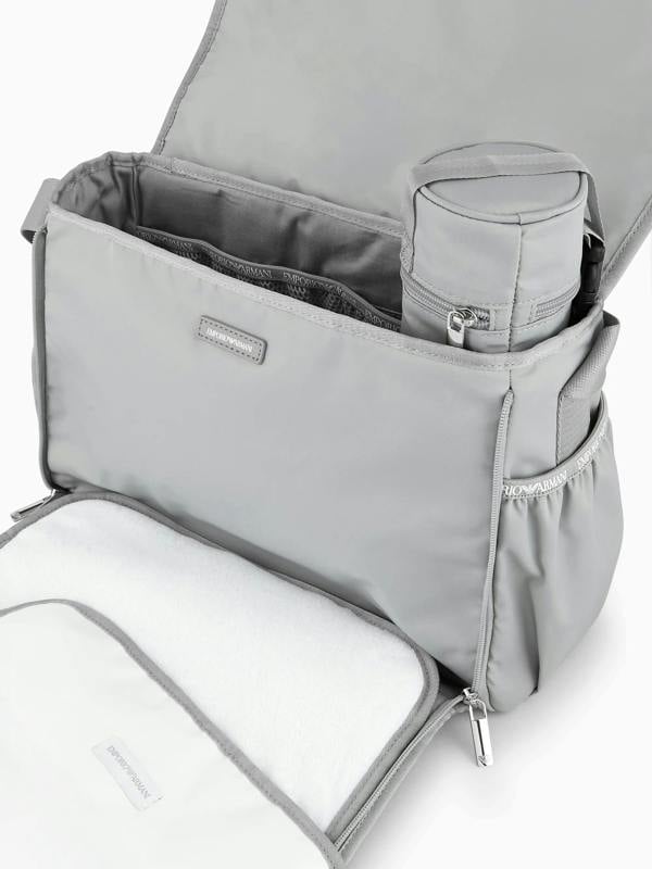 Emporio Armani Baby Logo Changing Bag in Grey (36cm)