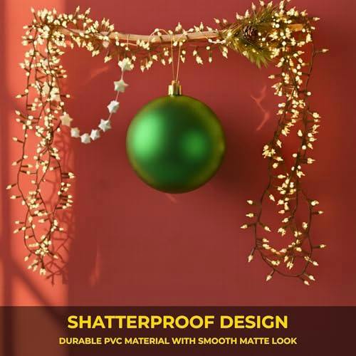 25cm Dark Green Matte Christmas Bauble for Elegant Festive Home Styling image 6