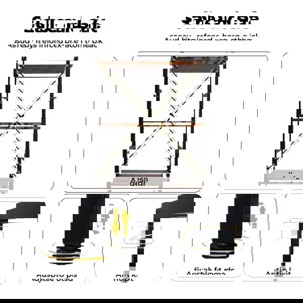 Levede Ladder Shelf Bookcase 5 Tier Bookshelf Display Cabinet Steel Heavy Duty