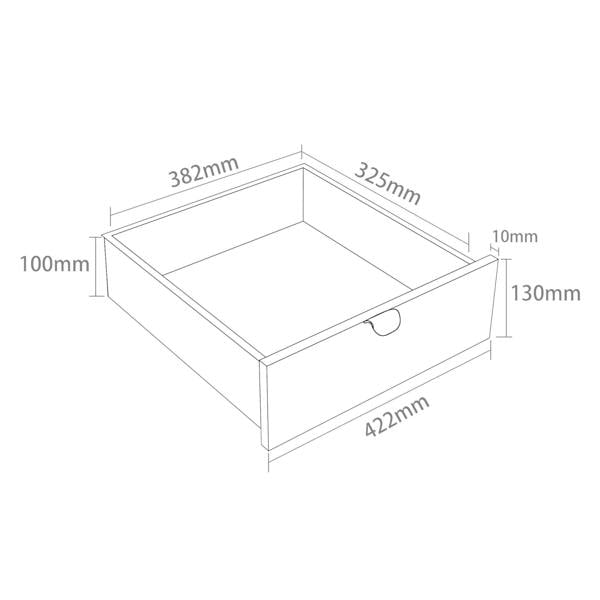 Core Products Jupiter Metal 1-Drawer Bedside Cabinet