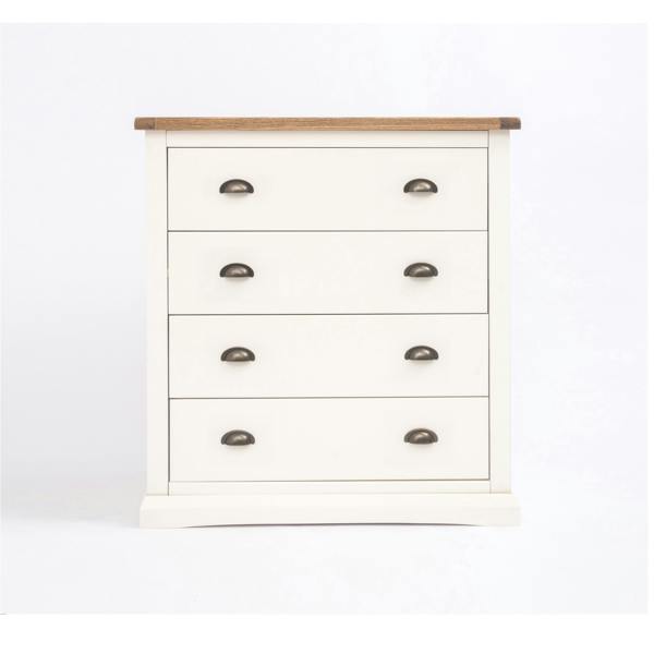 Cosenza 4 Drawer Chest of Drawers Brass Cup Handle