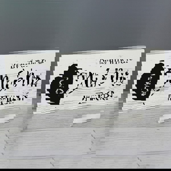 Personalised Memento Company Personalised Rustic Chalk Countdown Wooden Mantel Decoration