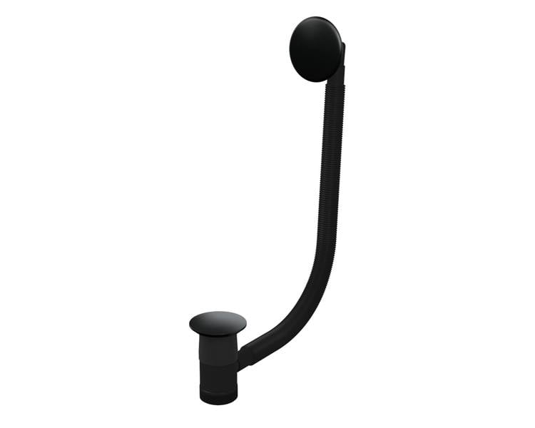 Top-Fix | Bath Waste with Overflow | Matt Black Finish