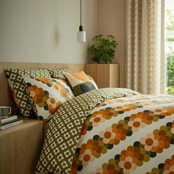 Orla Kiely Retro Flower Stripe Duvet Cover Set Bedding