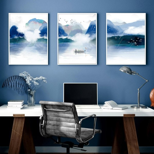 Wall decorations office | set of 3 wall art prints