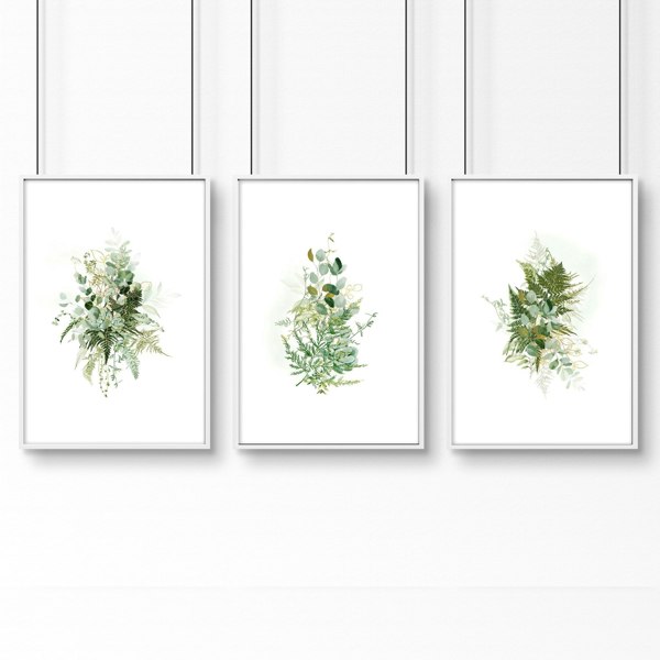 Wall decor home office | Set of 3 framed wall art prints