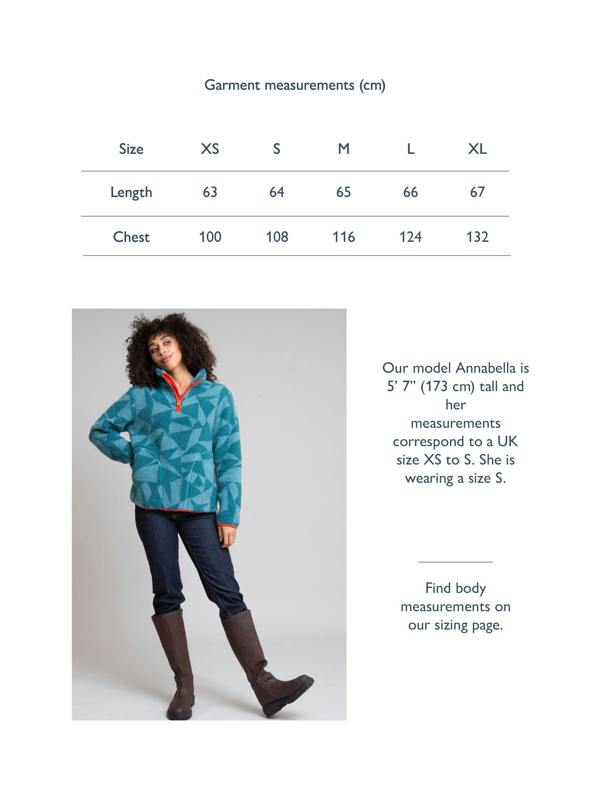 Kite Womens Geo Purbeck 1/4 Zip Teddy Fleece