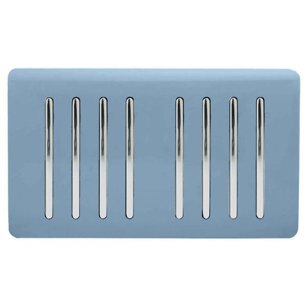 Trendi Switch 8 Gang 1 or 2 Way Light Switch in Sky Blue