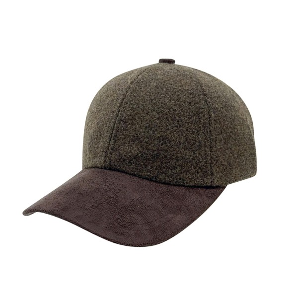 Heritage Traditions Tweed Suede Baseball Cap - Brown Green Mix