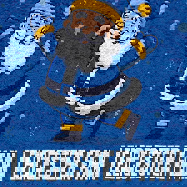 BritishmadeGifts Santa is a Leicester Football  Fan - Luxury Fleece Blanket 150cm X 150cm