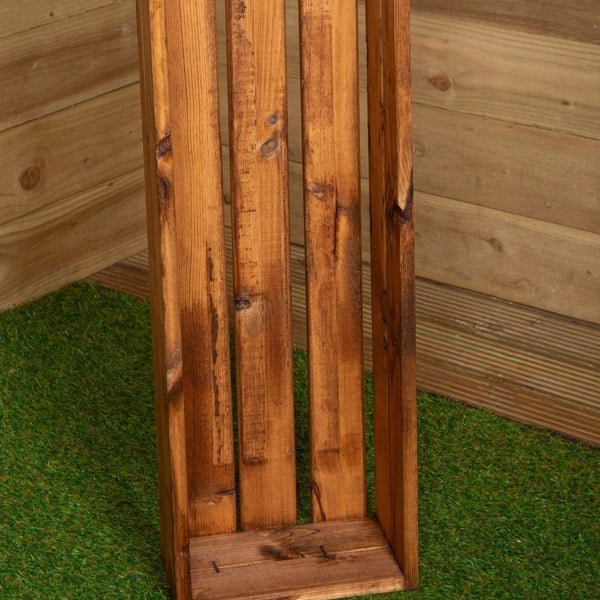 Samuel Alexander Hand Made 102cm x 28cm x 14cm Rustic Wooden Garden Window Trough / Flower Planter