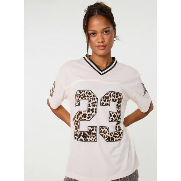 Pink Vanilla Leopard Detail Sports Jersey