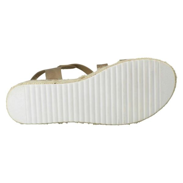 Savannah Ladies Savannah Cross Strap Platform Buckle Fastening Casual Sandals F12094