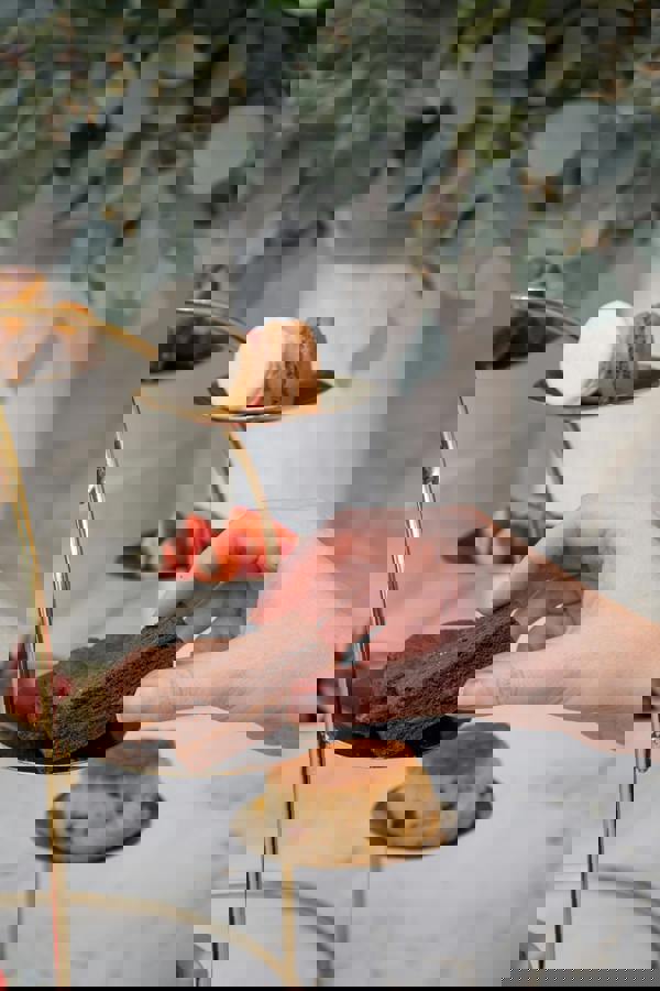 Artesà Brass Canape Serving Tree, 37.4 x 40cm