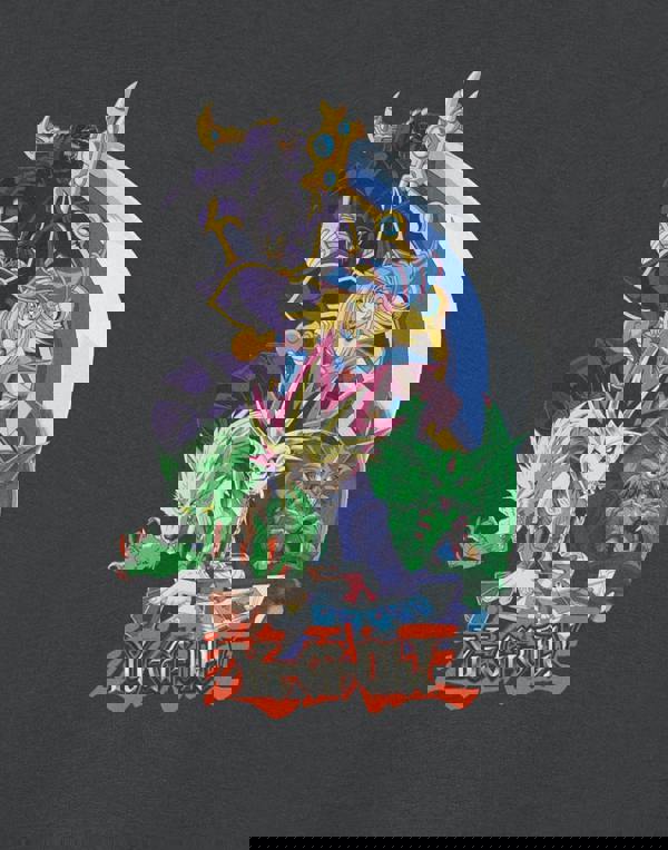 Yu Gi Oh Boys Grey Multi Character Short Sleeved T-Shirt