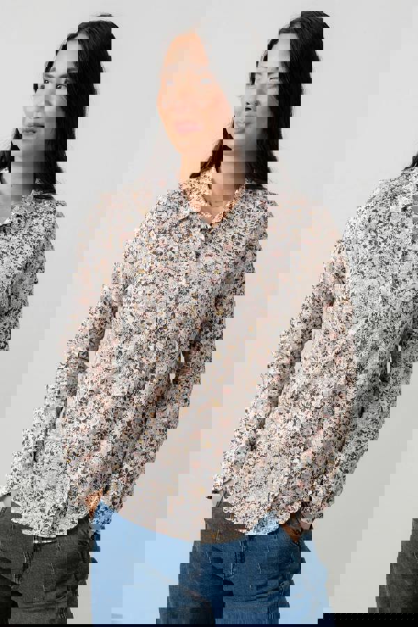 Lily & Me Patsy Organic Cotton Ditsy Shirt Pink