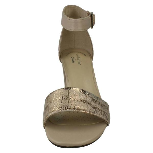 Clarks Ladies Clarks Heeled Ankle Strap Sandals Jocelynne Cam