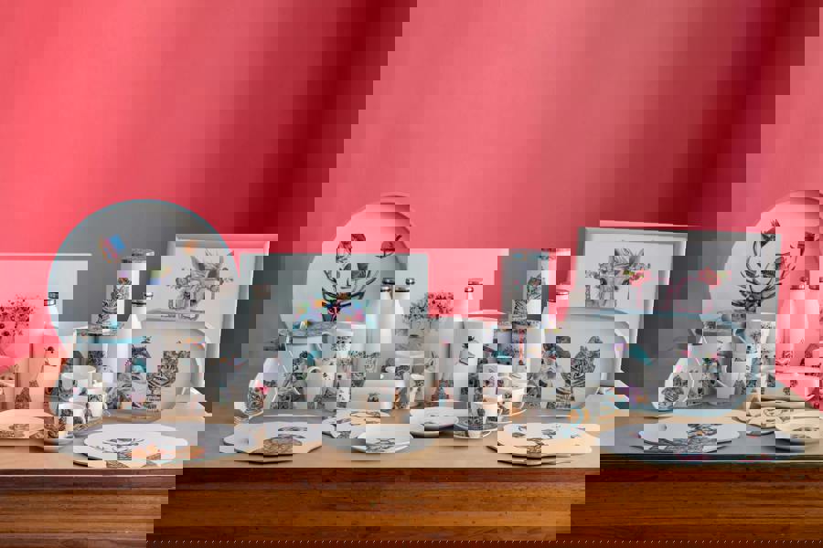 Mikasa Tipperleyhill Glass Work Surface Protector, Puppy Print, 40 x 30cm